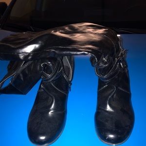 Black long boots